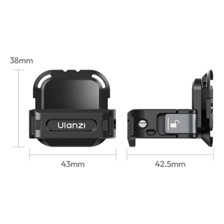 Ulanzi PK13 (C067) - mocowanie, adapter z wielofunkcyjną płytką do DJI Osmo Pocket 4/3 i Xtra Muse - wymiary
